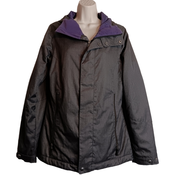 Burton Jackets & Blazers - Burton Dryride Baby Cakes TWC Hooded Gray Purple Insulated Ski Snow Jacket 9